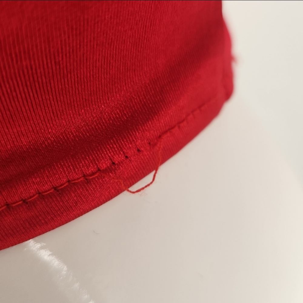 Red Satin Strapless Crop Top Bold & Chic Size Medium - Picture 10 of 16
